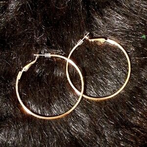 NWT- BOLD & GOLD  HOOPS!  (for sensitive ears)